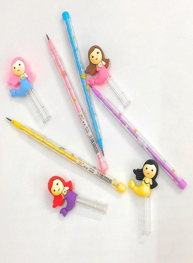 Asera أقلام رصاص أسيرا ميرميد بوليت، أقلام رصاص برأس قابل للدفع، أقلام رصاص لا تحتاج إلى بري، هدايا للبنات، هدايا كانجاك نافراتري، هدايا عيد ميلاد (مجموعة من 48 قطعة) - Image 2